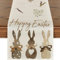 Tischläufer Ostern Frühling Tischläufer Ostertischläufer Ostereier Tischband Osterhase Tischdeko Osterndeko Frühlingdeko Tischdekoration 33x120 cm Ostern Tischdecke für Esszimmer (B, 33 x 120 cm)