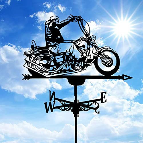 DITUDO Retro Windrichtungsanzeiger aus Metall,Wetterhahn Dekoration,Wetterfahne aus Metall,Windrichtungsanzeige,für Dach,Outdoor,Windfahne Garten Hofdekoration