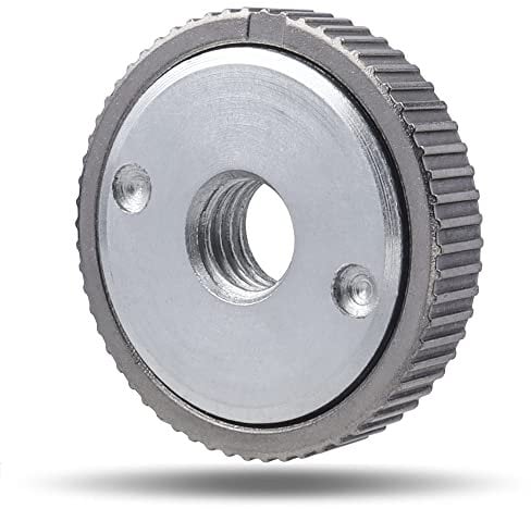 Mesee Quick Release Nut for Angle Grinder, M14 Angle Grinder Locking Nut Fast Clamping Flange Pressure Plate Angle Grinding Machine Fixing Attachment - Silver