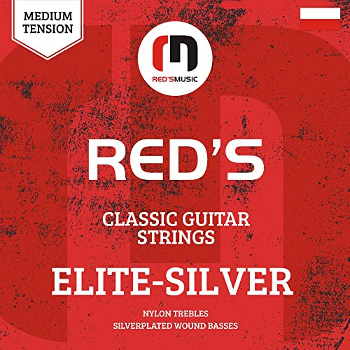 Reds Music Cuerdas de guitarra clásica Elite-Silver