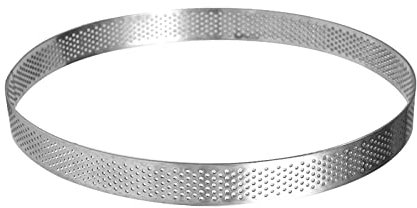 Newwyt Cercle à tarte en acier inoxydable perforé pour dessert français