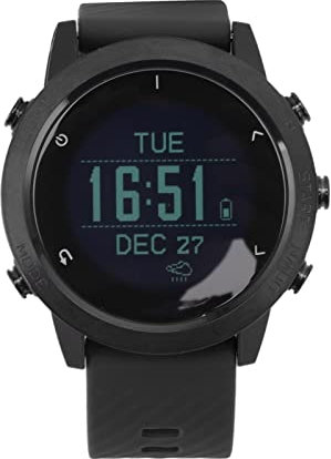 Alomejor Reloj de Computadora de Buceo, Reloj Inteligente Impermeable con Ubicación de Brújula Digital de Carga USB para Montañismo (Negro)