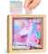 MHJY Spardose für Kinder, hölzerne Sparschweine für Mädchen Jungen Einhorn Sparbüchse Acryl mit DIY Alphabet Aufkleber