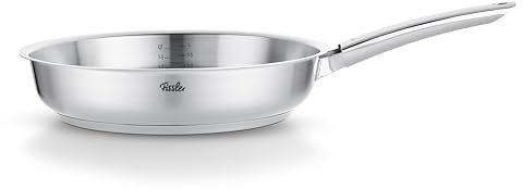 Fissler Pure Collection/Edelstahl-Pfanne (Ø 28 cm) unbeschichtete Stielpfanne, Innenskalierung, MADE IN GERMANY – Induktion