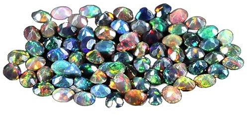 9x11MM Ethiopian Black Opal,50Pcs Cabochon Rare Quality Ethiopian Black Opal,50Pcs OVAL Cabochon Ethiopian Opal Cabochon Natural welo opal multi fire opal loose Gemstone For Jewelry Making