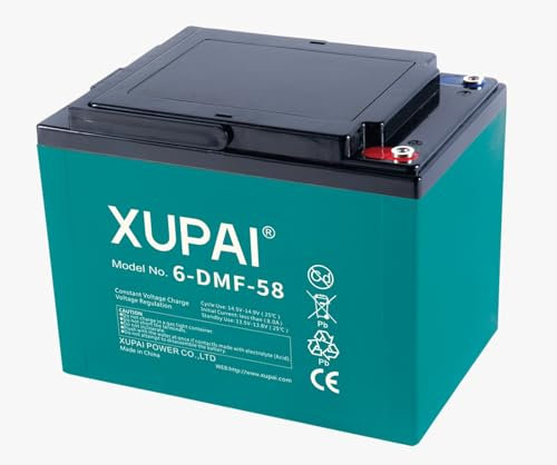 Blei-Gel-Akku A1, 12V 58Ah 12V AGM Batterie, Profi Blei-Batterie Kabinenroller Solar Boot Elektromobil Rollstuhl, Agm Solarbatterie ersetzt 38Ah 40Ah 45Ah