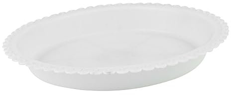 FONDOTIN 20 Pièces Plateau de Pots de Plantes Jardiniere Plastique Pot de Fleur Plastique Soucoupe de Pots de Plantes Soucoupe pour Petits Pots de Fleurs épaissir Blanche