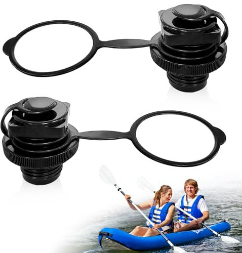 xiaoxiaozhijia 2 Stück Schlauchboot Ventil,Aufblasbare Luftventil mit Kappe Deckel,Ventil Ersatz Universal 22mm für die Schnelle Inflation von Kajak,Kanus,Punch-Booten,Stand Up Paddle Boards (Stil)