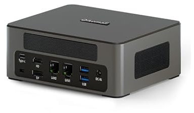 qikemall Mini PC for Windows 11 Core i7-1360P,Mini Computer 16GB DDR5 RAM,256G SSD,1TB HDD,Micro Computer Dual LAN 2.5Gbe WI-FI6 HDMI DP Type-C USB3.2 Micro PC