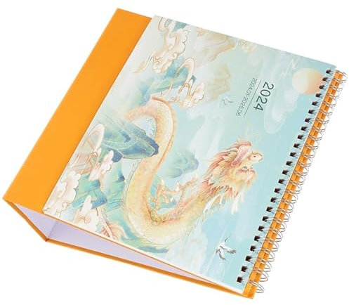 OUSIKA Tischkalender 2024, Kalender, Flip-Mond-Büro-Desktop, monatliche Ornament-Tischplatte