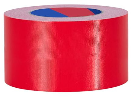 Duccinp Panzertape extra stark, 50 m x 75 mm, Wasserdichtes Reparaturband für Reparaturen, Heimwerker, Handwerk, Innen- und Außenbereich, Duct Tape (Rot)