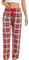 MIA LUCCE Pyjama Hosen Damen, Karierte Hose Damen für Frauen Schlaf/Jogging/Gehen, Schlafanzughose Damen Lang Flanell Pyjamahose Damen mit Kordelzug