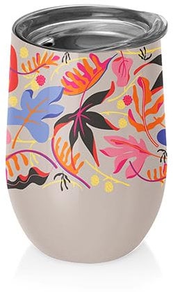chic.mic Thermobecher - Trinkbecher bioloco office 420 ml Edelstahl (secret garden)