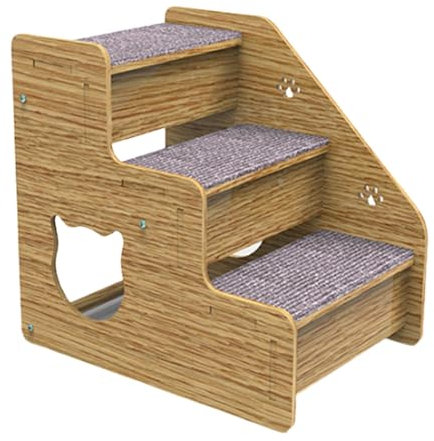 Escalones para Cama para Perros - Escaleras para Sofá para Mascotas, Escalera Portátil para Perros/Gatos | Centro Bajo De 3 Niveles Perros Medianos Pequeños Escaleras Y Rampa para Mascotas, AC