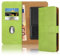 Cadorabo Klapphülle kompatibel mit Apple iPhone 6 / 6S-Handyhülle mit Kartenfach, 360 Grad Schutzhülle zum klappen- Flip Case Book Cover PU Leder Handytasche klappbar GRÜN