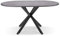 FRANKYSTAR Marui Small - Ovaler Esstisch aus Holz und Metall mit Mittelfuß Kiso 150 x 90 cm - grau