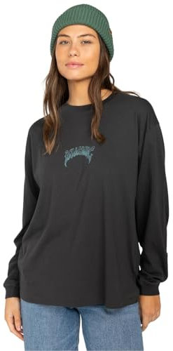 Billabong Womens Still Karma Long Sleeve T-Shirt Tee Graphic - Off Black - M