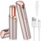 Vexloria Epilatore facciale da donna, Epilatore elettrico facciale da donna USB con luce LED, rasoio facciale indolore, tagliacapelli facciale da donna per peli del corpo, labbra e mento, oro rosa