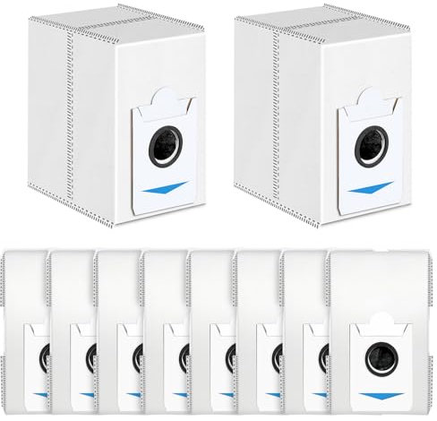 VIEWALL Lot de 10 Sacs D'aspirateur pour Ecovacs Deebot T30S COMBO / T30S COMBO Complete / X2 COMBO Robot Aspirateur, Aaccessoires de Sac à Poussière à Charbon Actif,Capacité 3L
