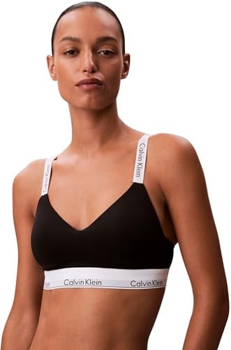 Calvin Klein Donna Reggiseno a Bralette Lightly Lined Vita Elasticizzata