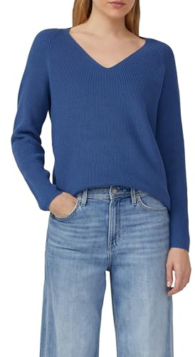 s.Oliver Strickpullover mit V-Ausschnitt aus Baumwollmix