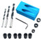 15° Professional Pocket Hole Jig Kit – 14-Piece Angle Drill Guide Set with 6/8/10mm Bits for Woodworking, Cabinetry, Furniture Making & DIY Projects