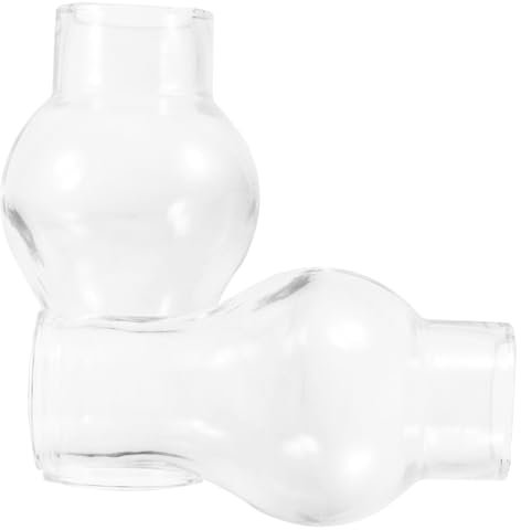 Veemoon Ersatzglas Für Öllampe - 2 Stück Lampenschirm Aus Glas - Ideal Für Petroleumlampe 36mm Zylinder Hochwertiges Lampenglas Perfekt Als Ersatz Für Ihre Wandlampe Oder Tischlampe