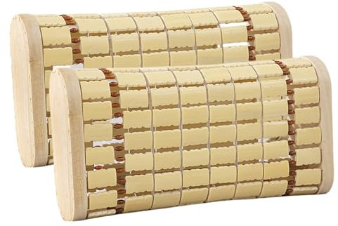 SHITOOMFE Cuscino di Sauna, 2 PCS Cuscino Sauna 13.4x6.3 Traspirante in bambù Portatile e Raffreddamento per la Testa del Bagno Spaziale