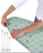 Ironing Board Cover - Universal Fit - 120 x 40cm + 4 pack Ironing Board Fitting Clips (Sage Checked w/bees)