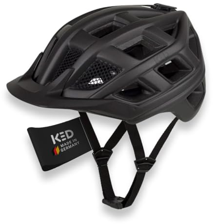 KED Crom Fahrradhelm Für Mountainbike, Trekking Und Alltag Mit LED Rücklicht, FIDLOCK Verschluss, Insektenschutznetz