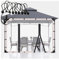 Pergola-Seitenwände, transparent, wasserdicht, faltbar, für Outdoor-Camping und Gartenarbeit, weiche Glasplane, 1,4 x 3 m, Farbe A