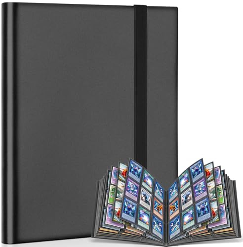 9 Pocket Trading Card Binder, 360 Pockets Collectible Trading Card Album | Side Loading Card Folder Card Binder, Holder Album for Standard Cards, Fit for MTG, TCG, Football, Sport, Game Cards(Black)