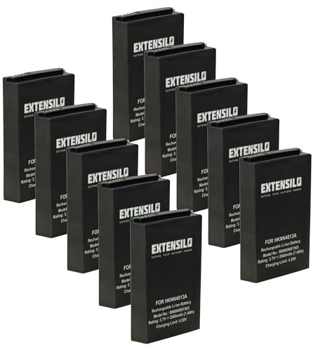 EXTENSILO 10x Akku Ersatz für Motorola PMNN4468A | PMNN4468B, PMNN4578A, PMNN4468B für Funkgerät, Walkie Talkie (2000 mAh, 3,7 V, Li-Polymer)
