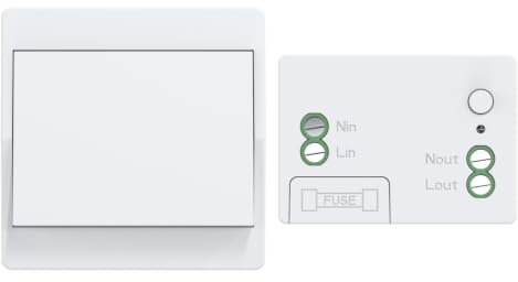 Aovrlcx EU Interrupteur sans fil kit d'interrupteur à bouton sans fil auto-alimenté interrupteurs cinétiques sans fil bidirectionnels sans pile télécommande radio (White 1Gang 1V1) | wireless switches RF433 interrupteur d'éclairage sans fil sans piles interrupteur à télécommande radio va et vient sans fil