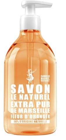 Le Naturel Savon - Extra Pur de Marseille à la Fleur d'Oranger - 500 ml - Lot de 1