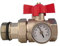 1'' UNDERFLOOR Heating Manifold Ball Valve with Thermometer RED Blue Handle (RED)
