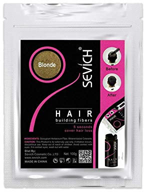 Sevich Haarfasern Haar-Gebäude-Fasern Original-Refill Naturkeratinfasern für dünnes Haar, 100g blond