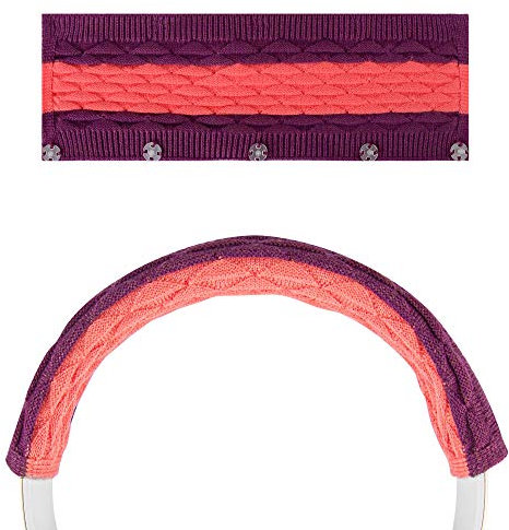 Geekria Knit Fabric Headband Cover Compatible with Audio-Technica, Beats, Bose, AKG, Sennheiser, Skullcandy, Sony, Headphones, Replacement Repair Part (Pop Magenta)