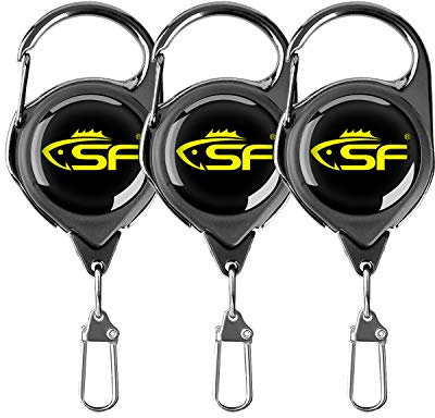 SF Fly Fishing Zinger Retractors Fly Fishing Anglers Tool Gear Combo Steel Cord # 3PCS