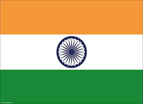 Tischsets | Platzsets - Indien Flagge - 10 Stück - hochwertige Tischdekoration 44 x 32 cm für indisches Essen, Feierlichkeiten und Mottopartys