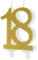Kerze 18 Jahre 18. cmpleanno Gold Glitter 7,5 cm