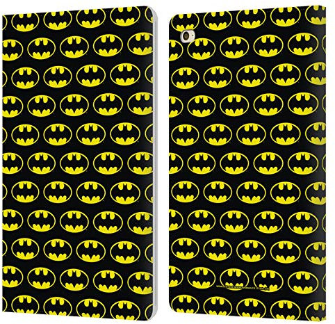 Head Case Designs Licenciado Oficialmente Batman DC Comics Patrones Logotipos Carcasa de Cuero Tipo Libro Compatible con Apple iPad Mini 4