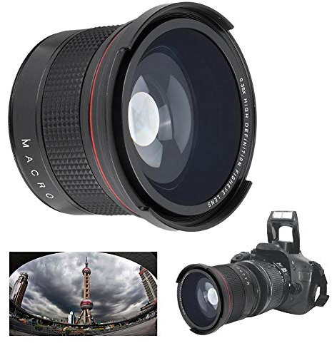 Obiettivo Fisheye - Obiettivo Grandangolare 58mm 0,35X per la Maggior Parte delle Fotocamere Reflex e Fotocamere Digitali - L'adattatore Fisheye è Compatibile con Obiettivi da 58