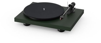 Pro-Ject Debut Carbon EVO, Audiophiler Plattenspieler mit Carbon Tonarm, elektronischer Geschwindigkeitsumschaltung und vormontiertem 2M Red Tonabnehmer (Satin Tannengrün)