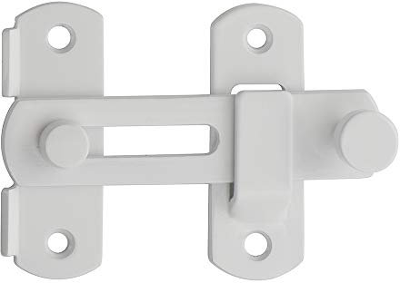 SAYAYO Cerrojo Puerta Corredera Pestillo Puerta Interior Acero Inoxidable Blanco Cerrojos y Pestillos para Puertas, Habitaciones, Jardines, Armarios, EMS9500-W