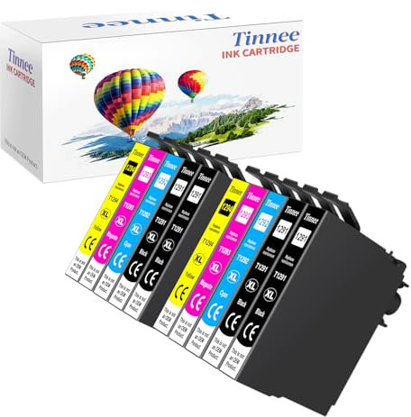 Tinnee T1295 Multipack Tintenpatronen kompatibel für Epson T1291 T1292 T1293 T1294 für Epson Workforce WF-3520 WF-3540 WF-7525 Stylus SX235W SX420W SX425W SX435W BX535WD SX525WD SX230