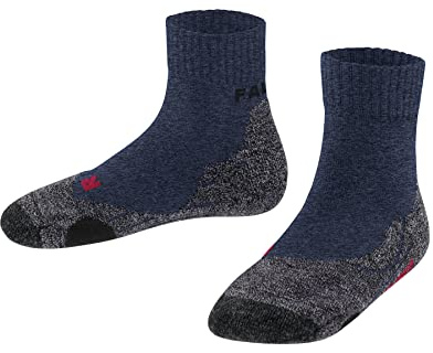 FALKE Unisex Kinder TK2 Short Wandersocken atmungsaktive schnelltrocknende klimaregulierende geruchshemmende Wolle Funktionsmaterial mittelstarke Polsterung kurz antiblasen Trekkingsocken 1 Paar