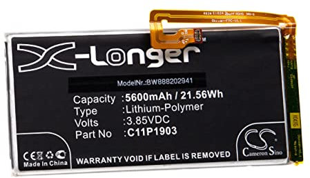 vhbw batteria compatibile con Asus ROG Phone ZS661KS, III, 3 smartphone cellulare (5600mAh, 3,85V, Li-Poly)