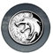 Emaille-Anstecknadel, Motiv: The Witcher (Gwynbleidd-Design), 3 x 3 cm, Einheitsgröße, Emaille, Metall, Silber, Kein Edelstein