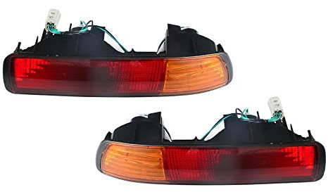 KJWPYNF Für Mitsubishi Pajero V73 V75 V77 2001–2003, hinterer Stoßfänger-Reflektor-Nebelscheinwerfer-Lampe mit Birnen-Blinker-Anzeige-Brems-Stopp-Lampe